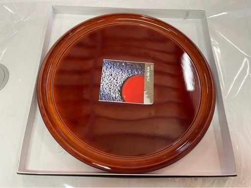 ＊丸盆＊春慶塗 32cmおぼん 日本製 おしゃれ 小さい 小さめ トレー 丸 盆 紀州塗り 紀州漆器 国産 トレイ 赤 和 丸型 円形 業務用 来客用 無地 シンプル④