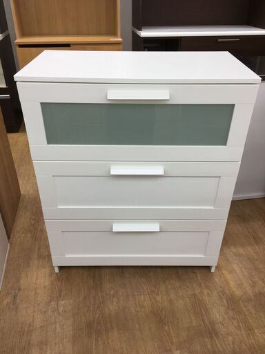 ★ジモティ割あり★ IKEA イケア 3段チェスト 白 W79×D42×H95 クリーニング済み SJ7046