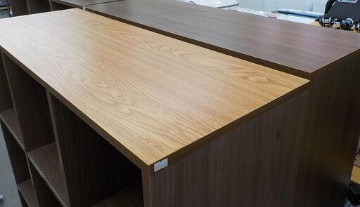 現状品 オープンシェルフ 高110.5×幅108㎝ 3段 3列 木製 ダーク