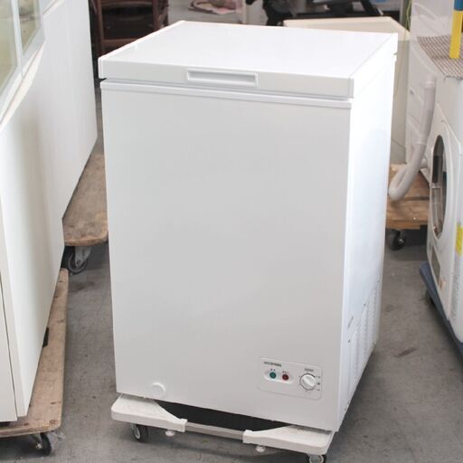 T403) ☆良品☆ アイリスオーヤマ 冷凍庫 上開き 100L 2020年製 PF-A100TD ノンフロン冷凍庫 6段階温度調整 コンパクト 食品 氷 アイス