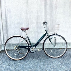 整備点検済み 27インチ ギア付きオートライト ママチャリ 中古美品！