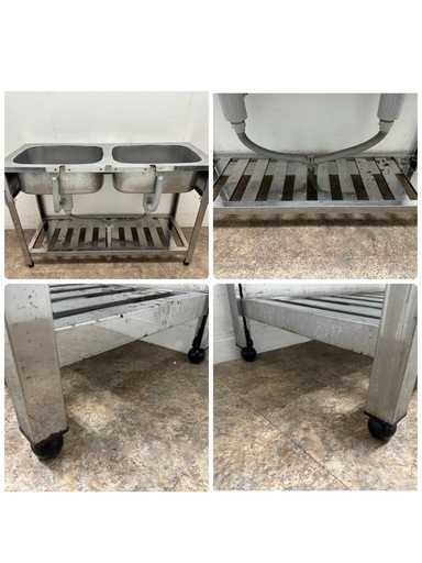 アズマ azuma 業務用 ステンレス 2槽シンク流し台 厨房 飲食店