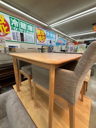 NITORI3点ダイニングセット天然木Nコレクション シンプルニトリ1101
