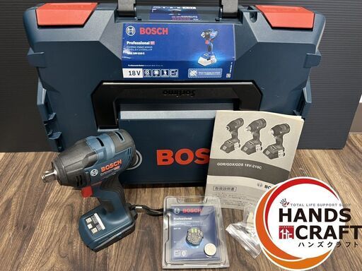 【引き取り限定】　BOSCH　GDS18V-210C　インパクトレンチ　ケース付き　GCY42付き　コネクティビティチップ付き