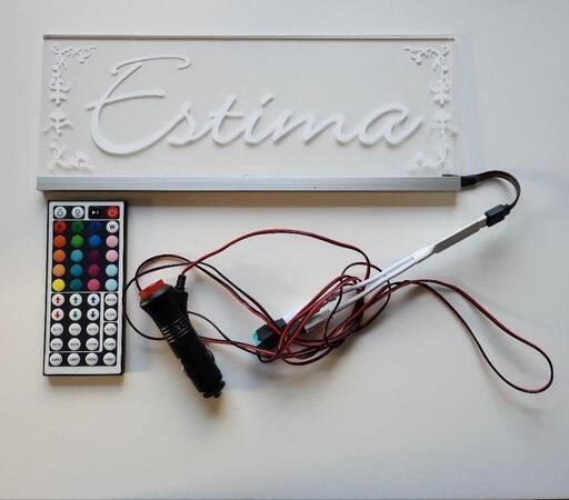 エスティマ　LED　アクリルプレート　中古