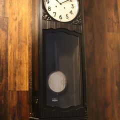 ≪J1549ジ≫ meiji 柱時計 30DAY 掛時計/掛け時計 振り子時計 ゼンマイ