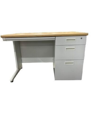 カグクロ　片袖机　天板ナチュラル　w1100　KDN-117S（在庫：3）