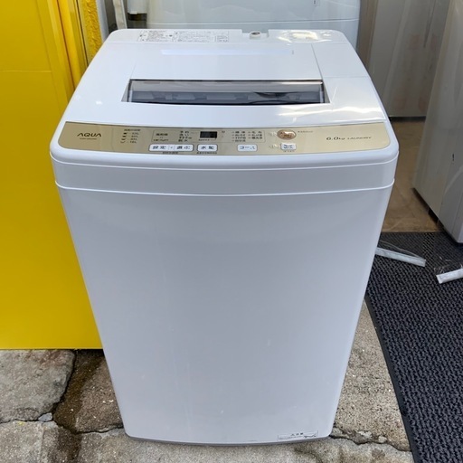 2021年製　アクア　全自動洗濯機　6.0kg AQW-S60J