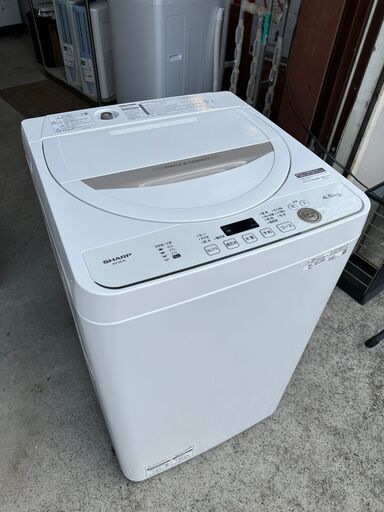 【動作保証あり】SHARP シャープ 2021年 ES-GE4E 4.5kg 洗濯機【管理KRS687】