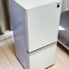 SHARP ガラストップ 冷蔵庫 ホワイト 19年製 高年式 SJ-GD14E-W