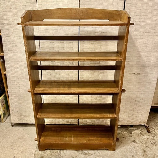 【武蔵小山店】 古書棚 本棚　ブックシェルフ　シェルフ　古書棚　昭和　レトロ　ビンテージ　大きい　什器　店舗　ラック　杉　無垢　日本製　希少　検　くさび　楔