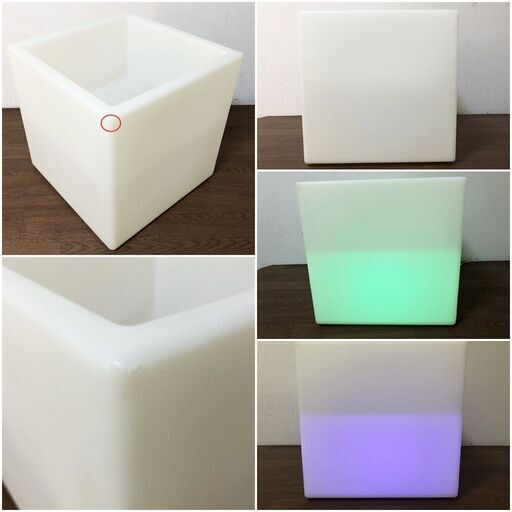 光る収納ブロックLEDファニチャー　防水・装飾・電飾RGB　光るオブジェ間接照明　光る家具シリーズ動作確認済み/傷物・アウトレット