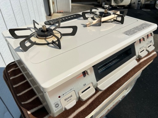 ■リンナイ 2021年製 ガスコンロ 都市ガス用 12A13A■Rinnai KG67BER 都市ガステーブル■プッシュ式 右強火
