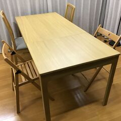 【直接引渡】IKEA EKEDALEN ダイニングセット IKEA イケア EKEDALEN ダイニングテーブル伸長式 椅子2+2脚セット