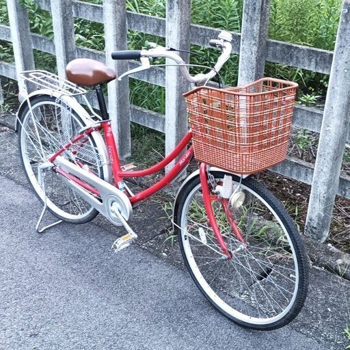★かご・ハンドルグリップ新品交換済み！お届け可！★ マルキン 26インチ 自転車 『Fonce』内装3段変速