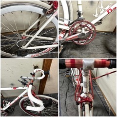 RAYCHELLロードバイク27インチSHIMANO 14段変速ホワイト軽量フレーム