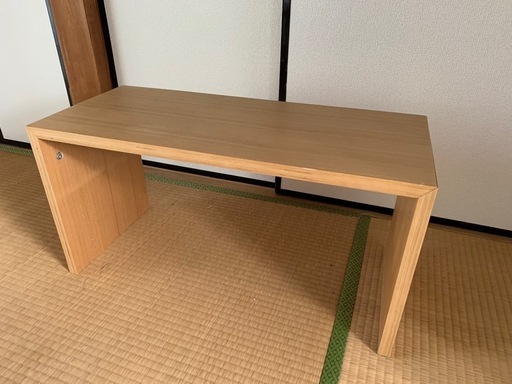 無印　シェルフ　コの字の家具　積層合板　オーク材　幅７０ｃｍ 幅７０×奥行３０×高さ３５ｃｍ