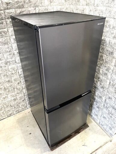 SHARP SJ-D15J-H 2023年製 2ドア冷蔵庫 マットダークグレー 152L