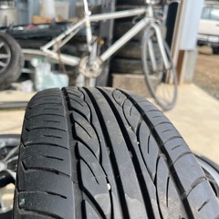 カシーナ 4穴100 15インチET45 タイヤ165/50R15 4本セット！