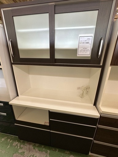 【ドリーム川西店御来店限定】ニトリ　2枚扉オープンボード／クリーニング済み 【2001245255600665】