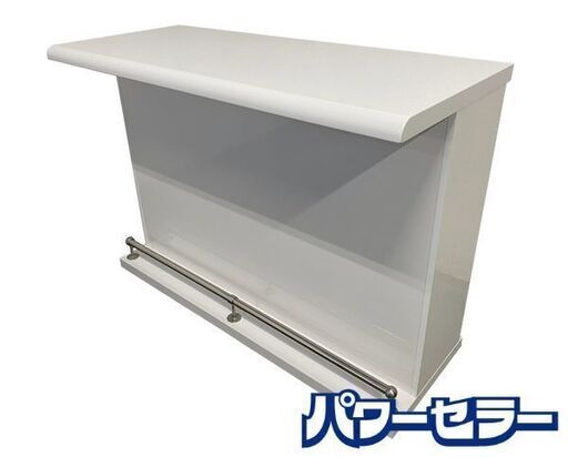 ニトリ バーカウンター オリーブ 幅120 テーブル キッチン ダイニング ホワイト 白 食器棚 カップボード 収納家具 中古 店頭引取歓迎 R8665