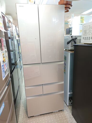 安心の除菌洗浄済東芝 6ドア冷蔵庫 GR-S550FK 2021年製 保証有り【愛千143】