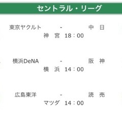 9月21日　横浜VS阪神　14:00〜