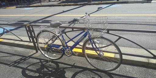 27インチ・中古自転車・6段ギヤ・LEDオートライト・ブルー