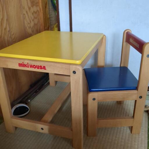 mikihouseキッズ机と椅子セット