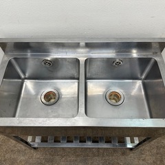 ステンレス 業務用 2層シンク流し台 厨房 飲食店