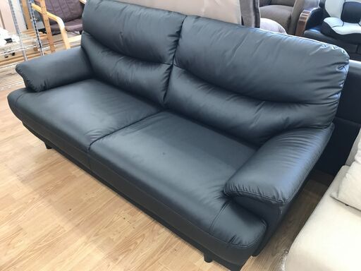 ★ジモティ割あり★  ソファー ブラック  クリーニング済み KJ6084