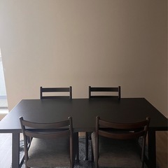 4名様用ダイニングテーブル(ダークブラウン)