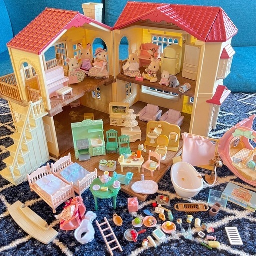 シルバニアファミリー赤い屋根の大きなお家などセット