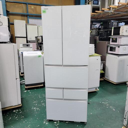 ‍♂️h061007売約済み❌6960‼️配送設置は無料‼️最新2022年製✨東芝 601L 6ドア 冷蔵庫  摘み立て野菜室 自動製氷付き