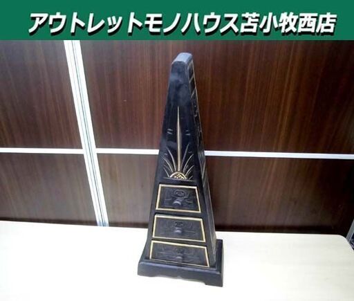 アジアン家具 バリ風 3段 三角チェスト 小物入れ 黒 幅25×奥行14×高さ59cm 木製 引き出し収納 棚 アジアン雑貨 インテリア 苫小牧西店