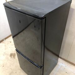【糸島市内 送料無料】SHARP/シャープ 冷凍冷蔵庫 137L SJ-D14A-B ブラック　黒　2015年製 0910-3