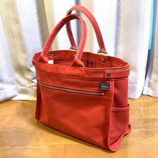 PORTERポーターガール トートバッグ ネイキッド レッド 大容量 M