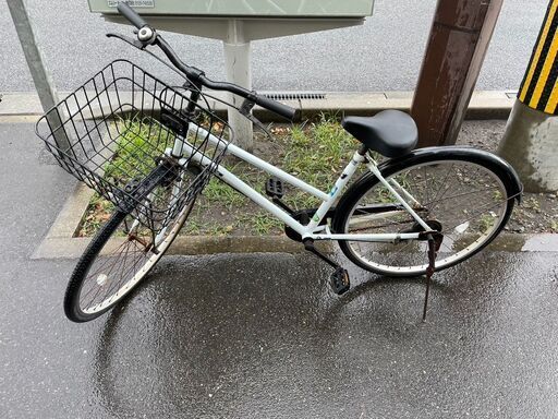 自転車　No.1448　ホワイト　シティサイクル　affiche　※サドル上下不可(´;ω;｀)　【リサイクルショップどりーむ荒田店】