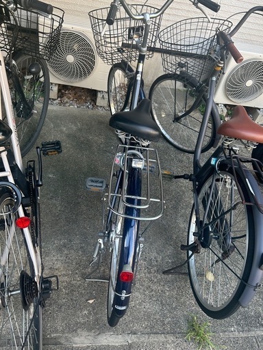 26インチ　自転車　紺