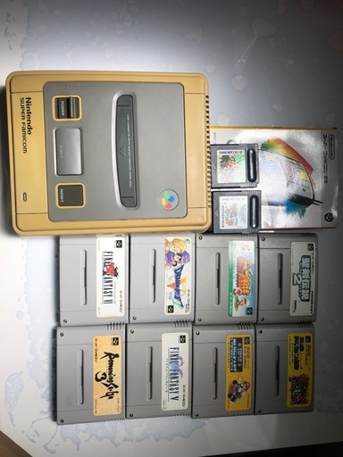 スーパーファミコン本体　スーパーゲームボーイ本体　カセットセット