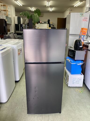 【リサイクルショップ　ピカソ　小松原】2020年製 MAXZEN マクスゼン 118L 2ドア冷蔵庫 ガンメタリック JR118ML01GM★8095★