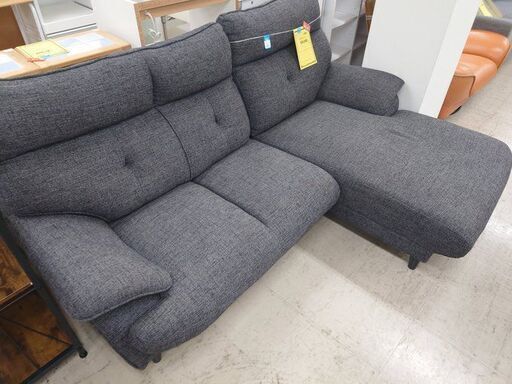 J8120 3人掛けソファ グレー クリーニング済み　【リユースのサカイ柏店】