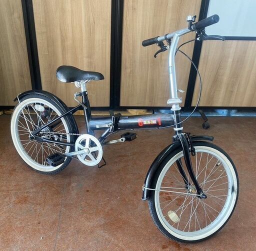 20インチ　大人用　折り畳み自転車　ブラック　田川郡香春町