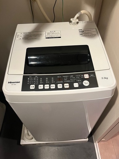 ハイセンス洗濯機5.5キロ白