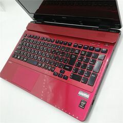 激安 即使用可 Windows11済 15.6型 赤 ノートパソコン NEC PC-NS350AAR