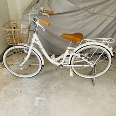 完売【文京区付近配達OK】BRIDGESTONE 20インチ子供用自転車ブリヂストンリリーベルスノーホワイト