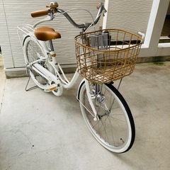 完売【文京区付近配達OK】BRIDGESTONE 20インチ子供用自転車ブリヂストンリリーベルスノーホワイト