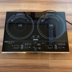 2018年製　IHW-S1460G 2口IH調理器　山善　YAM...