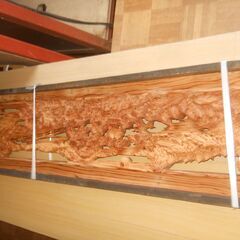 杉杢の銘木欄間近江八景1.8M2枚 1組価格