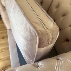 高級ベルベットソファー・ゆったり1人掛けサイズ